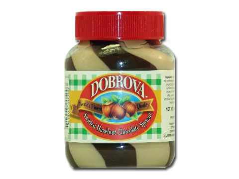 Swirled Hazelnut Chocolate Spread Dobrova 400g ...